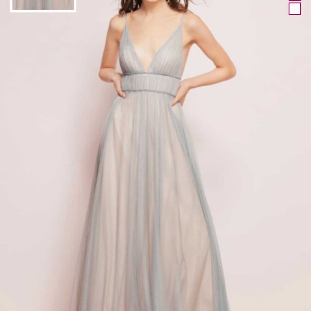 Mist blue bridesmaids dress